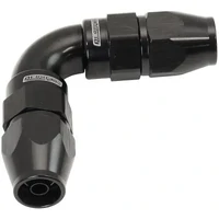 590 Series PTFE 90° Dual Hose Ends -4AN - Black Finish