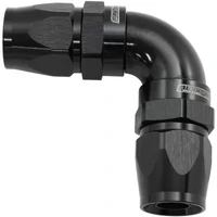 590 Series PTFE 90° Dual Hose Ends -10AN - Black Finish