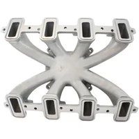 Cathedral Port Carburettor Street Single Plane Non-EFI Intake Manifold (GM LS) - Natural Cast Finish