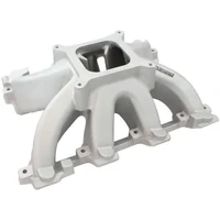 Cathedral Port Carburettor Hi Rise Single Plane Non-EFI Intake Manifold (GM LS) - Natural Cast Finish