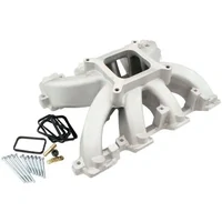 Rectangle Port Carburettor Hi Rise Single Plane Non-EFI Intake Manifold (GM LS) - Natural Cast Finish