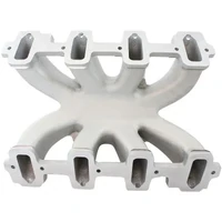 Cathedral Port Carburettor Hi Rise Race Single Plane EFI Intake Manifold (GM LS) - Natural Cast Finish