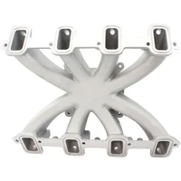 Rectangle Port Carburettor Street Single Plane EFI Intake Manifold (GM LS) - Natural Cast Finish