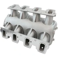 Rectangle Port Low Rise EFI Modular Intake Manifold (GM LS) - Natural Cast Finish