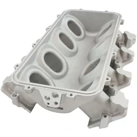 Low Rise Cathedral Port Intake Manifold Base (GM LS Non-EFI) - Natural Cast Finish