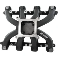 Cathedral Port Carburettor Street Single Plane Non-EFI Intake Manifold (GM LS) - Black Finish
