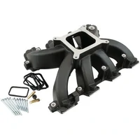 Rectangle Port Carburettor Hi Rise Single Plane Non-EFI Intake Manifold (GM LS) - Black Finish