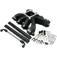 Rectangle Port Carburettor Hi Rise Race Single Plane EFI Intake Manifold (GM LS) - Black Finish