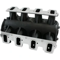 Rectangle Port Low Rise EFI Modular Intake Manifold (GM LS) - Black Finish