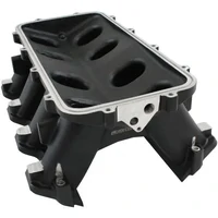 Hi Rise Non-EFI Rectangle Port Intake Manifold Base (GM LS) - Black Finish