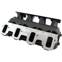 Low Rise EFI Rectangle Port Intake Manifold Base (GM LS) - Black Finish