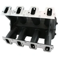 Hi Rise EFI Rectangle Port Intake Manifold Base (GM LS) - Black Finish