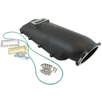 Top Plate with 4 Bolt Throttle Body Flange For Modular Intake Manifolds Non-EFI - Black Finish