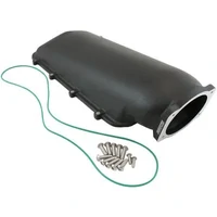 Top Plate with 4 Bolt Throttle Body Flange For Modular Intake Manifolds Non-EFI - Black Finish