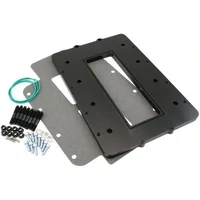 Top Plate with Supercharger Flange For Modular Intake Manifolds Non-EFI - Black Finish