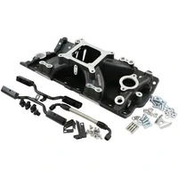Air Gap Single Plane Intake Manifold Non EGR (SB Chevy EFI) - Black Finish