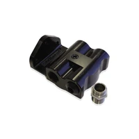 Billet Remote Oil Filter Head -8 ORB Side Entry - Black