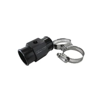 Radiator Hose Temperature Sender Adapter 1.25" O.D With 1/8" NPT Gauge Port - Black