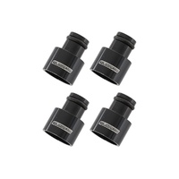 ID Injector Adapter Short Suit 11mm Fuel Rail - Black - 4 Pack