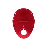 2 Piece Timing Cover Kit Billet - Red (SB Chev 350 V6)