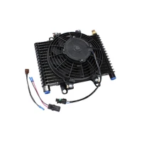 Comp. Oil + Transmission Cooler - 1/2 NPT, 13.5" x 9" x 3.5" w/ Fan + Switch