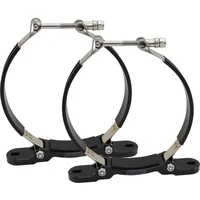 Dry Sump Tank Mounting Brackets Suit 6" Diameter Tank Pair - Black Finish