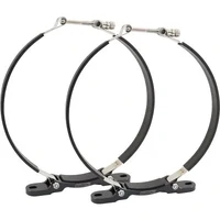 Dry Sump Tank Mounting Brackets Suit 9" Diameter Tank Pair - Black Finish