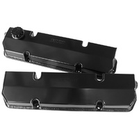Fabricated Valve Covers - Black (Holden V8 Late)