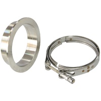 3.59" Turbine Outlet Flange and V-Band - Stainless Steel