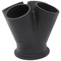 4 into 1 Round Turbo Merge Collector with 1-1/2" Tube Size V-Band Flange - No Wastegate Hole