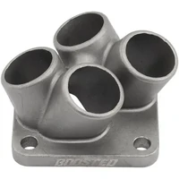 4 into 1 Round Turbo Merge Collector with 1-3/4" Tube Size Factory OEM 4 Bolt Flange (EVO 10 4B11)