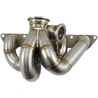 Boosted V-Band Low Mount Turbo Stainless Steel Manifold (EVO 4G63)