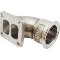 Boosted T4 Straight Mount Adapter Stainless Steel Turbo Manifold (GM LS)