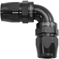 853 Series Cutter FullFlow 90° Dual Hose Ends -8AN - Black Finish