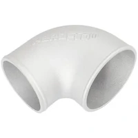 Tight Radius Reducer Cast 90 Degree Elbow - 3-1/2" to 3" O.D - Natural Finish