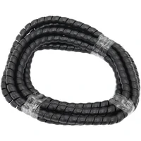 7.6mm ID Spiral Wrap Black Cover - 3.7 Meter Length
