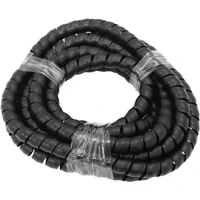 17.7mm ID Spiral Wrap Black Cover - 3.7 Meter Length