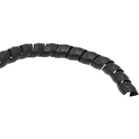 20.8mm ID Spiral Wrap Black Cover - 3.7 Meter Length