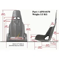 Pro Street Drag 17" Aluminium Race Seat - 431mm Hip Width