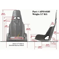 Pro Street Drag 18.5" Aluminium Race Seat - 470mm Hip Width