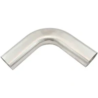 Stainless Steel 3" Oval Tube, 90 Degree Angle - 2-1/4" H x 3-1/2" W, 1/16" Wall