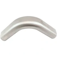 Stainless Steel 3" Oval Tube, 90 Degree Angle Vertical Pipe - 2-1/4" H x 3-1/2" W, 1/16" Wall