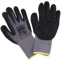 Large Mechanic Gloves - Black Nitrile Foam - One Pair
