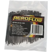 Heat Resistant Cable Ties 2.5mm Wide x 100mm Long - Black