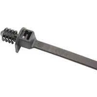 One Piece Fixed Fir Tree Cable Ties 4.8mm Wide x 210mm Long - 100 Pack - Black