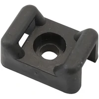 Cable Tie Screw Mount 21.3mm x 15.3mm - Black