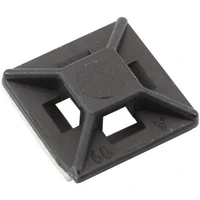 Cable Tie Self Adhesive Mount 12.5mm x 12.5mm - Black