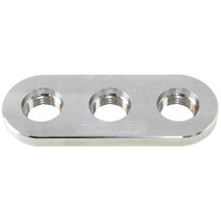 Weld In Alloy Plate with 3 x -6 ORB Female Ports