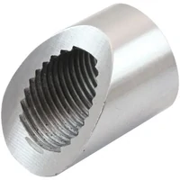 45 Degree Angled & Notched Weld-On M18 x 1.50mm Oxygen Sensor Bung -  CS1030 Steel Material