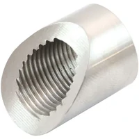 45 Degree Angled & Notched Weld-On M18 x 1.50mm Oxygen Sensor Bung -  Stainless Steel Material